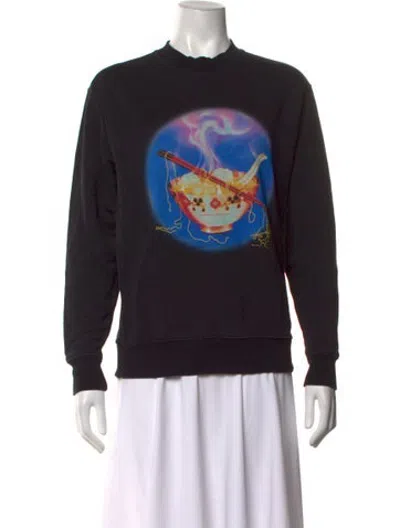 Pre-owned Opening Ceremony Graphic Print Crew Neck Sweatshirt In Black
