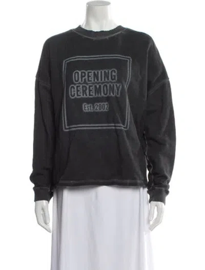 Pre-owned Opening Ceremony Graphic Print Crew Neck Sweatshirt In Gray