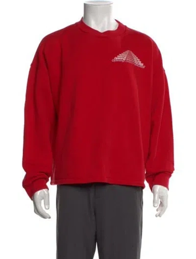 Pre-owned Opening Ceremony Graphic Print Crew Neck Sweatshirt In Red