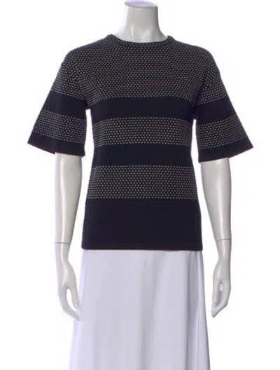 Pre-owned Opening Ceremony Graphic Print Crew Neck Top In Black