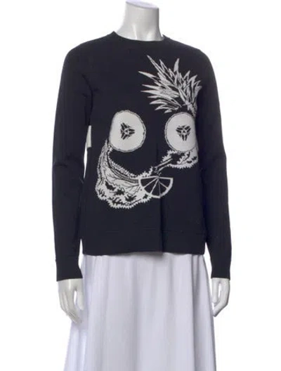 Pre-owned Opening Ceremony Graphic Print Crew Neck Top In Blue