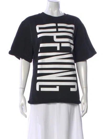 Pre-owned Opening Ceremony Graphic Print Crew Neck T-shirt In Black