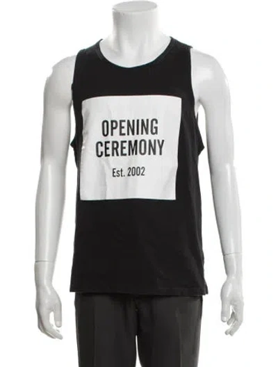 Pre-owned Opening Ceremony Graphic Print Crew Neck T-shirt In Black