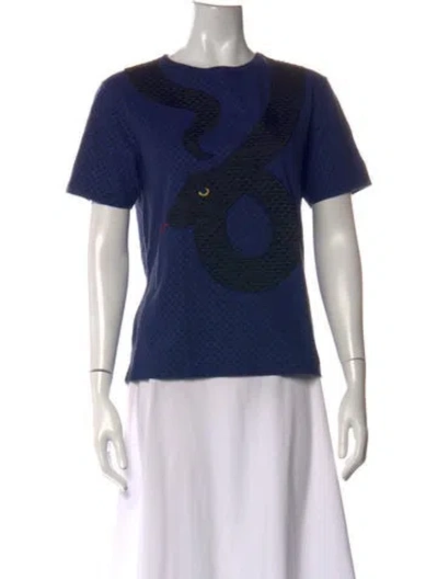Pre-owned Opening Ceremony Graphic Print Crew Neck T-shirt In Black/purple