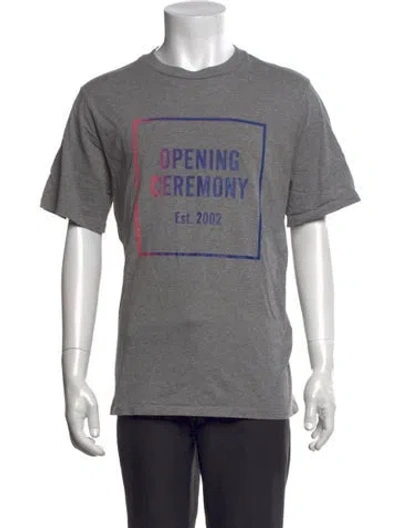 Pre-owned Opening Ceremony Graphic Print Crew Neck T-shirt In Grey