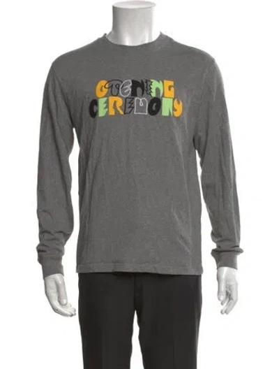 Pre-owned Opening Ceremony Graphic Print Crew Neck T-shirt In Grey