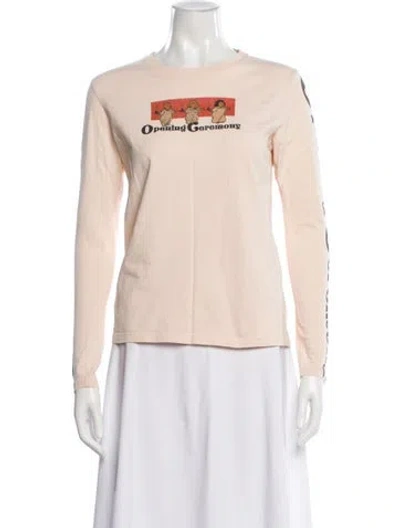 Pre-owned Opening Ceremony Graphic Print Crew Neck T-shirt In Neutral