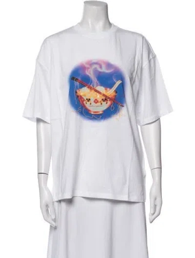 Pre-owned Opening Ceremony Graphic Print Crew Neck T-shirt W/ Tags In White