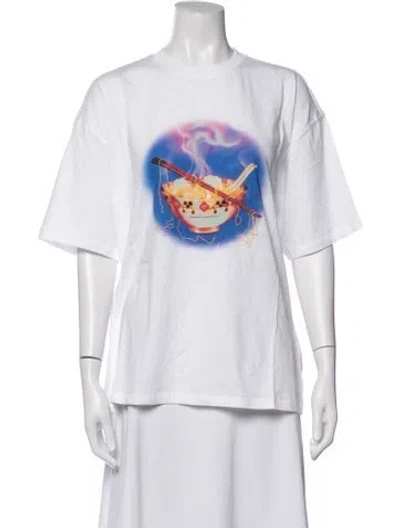 Pre-owned Opening Ceremony Graphic Print Crew Neck T-shirt W/ Tags In White