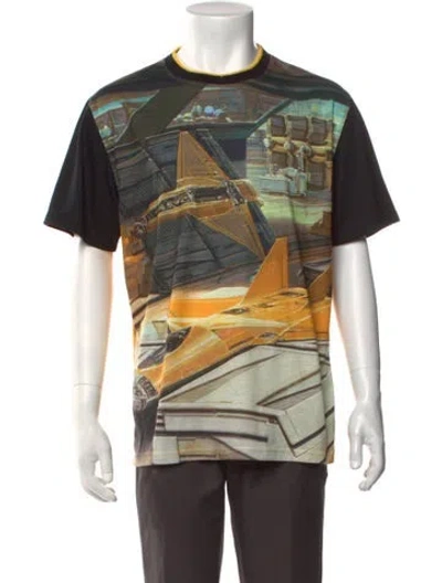 Pre-owned Opening Ceremony Graphic Print Crew Neck T-shirt In Yellow