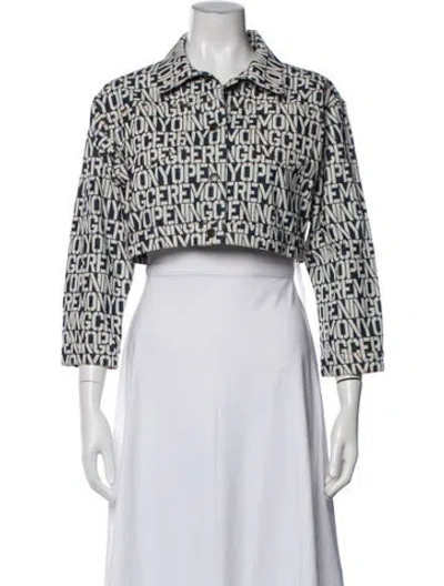 Pre-owned Opening Ceremony Graphic Print Jacket In Blue