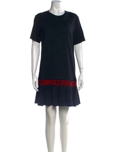 Pre-owned Opening Ceremony Graphic Print Mini Dress In Black