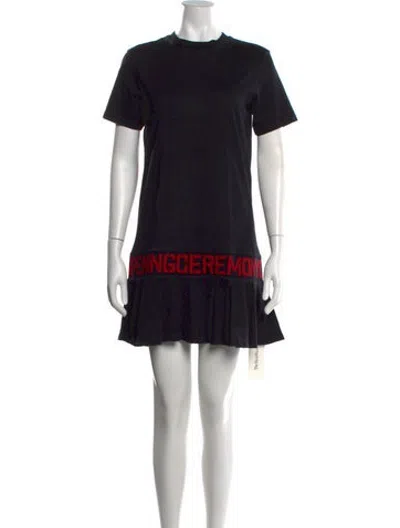 Pre-owned Opening Ceremony Graphic Print Mini Dress In Black