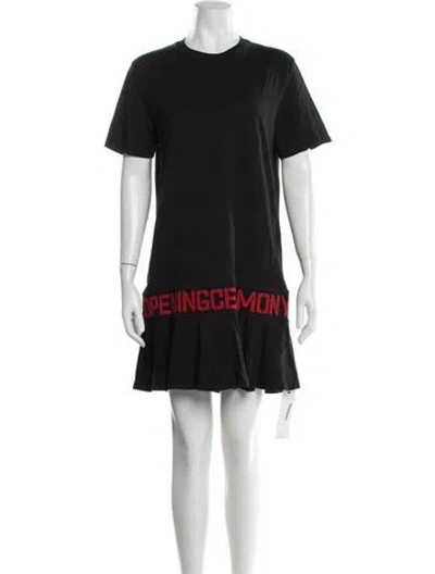 Pre-owned Opening Ceremony Graphic Print Mini Dress In Blue