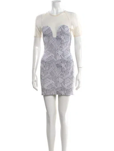 Pre-owned Opening Ceremony Graphic Print Mini Dress In White