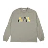 Opening Ceremony Heather Grey Ls Graphic Logo Tee In Grey