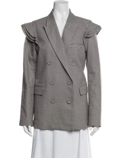 Pre-owned Opening Ceremony Houndstooth Print Blazer In Neutrals