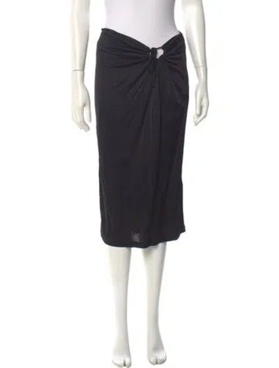 Pre-owned Opening Ceremony Keyhole Accent Knee-length Skirt In Black