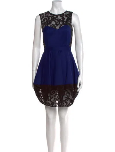 Pre-owned Opening Ceremony Lace Pattern Knee-length Dress In Black
