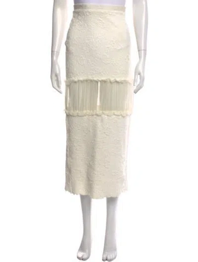 Pre-owned Opening Ceremony Lace Pattern Long Skirt In Neutral