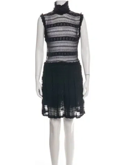 Pre-owned Opening Ceremony Lace Pattern Mini Dress In Green