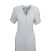 Opening Ceremony Lace Up Back Shirt Dress - Blue In Blue