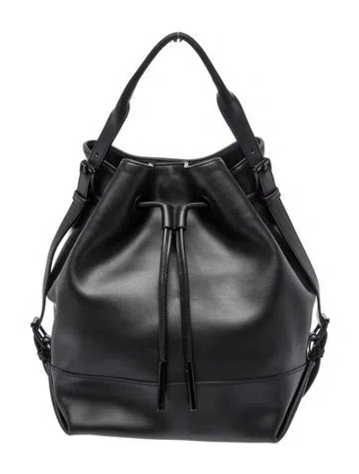 Pre-owned Opening Ceremony Leather Bucket Bag In Black