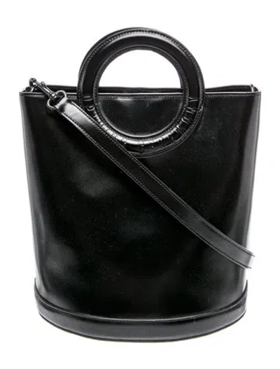 Pre-owned Opening Ceremony Leather Bucket Bag In Black