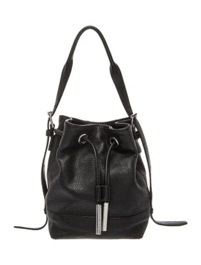 Pre-owned Opening Ceremony Leather Bucket Bag In Black