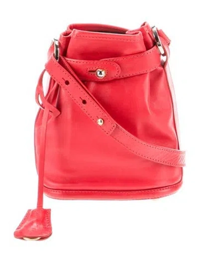 Pre-owned Opening Ceremony Leather Bucket Bag In Red