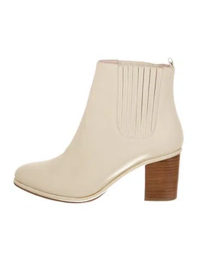 Pre-owned Opening Ceremony Leather Chelsea Boots In Neutral