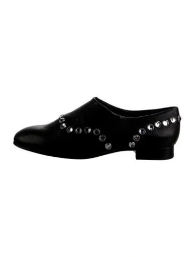 Pre-owned Opening Ceremony Leather Flats In Black