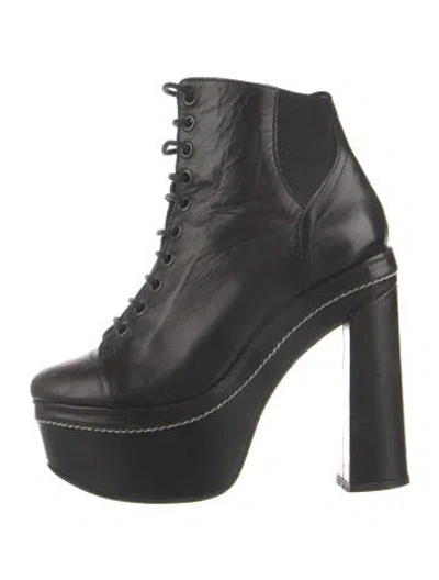 Pre-owned Opening Ceremony Leather Lace-up Boots In Green