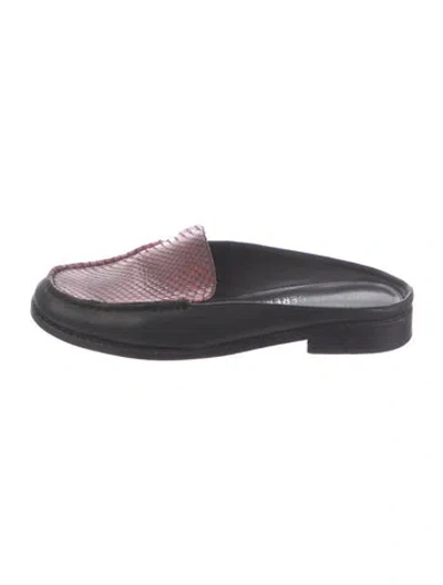 Pre-owned Opening Ceremony Leather Mules In Black