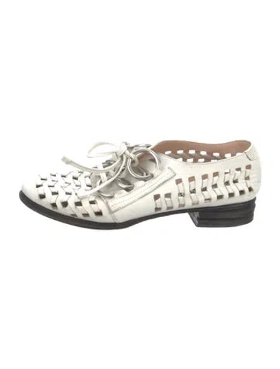 Pre-owned Opening Ceremony Leather Oxfords In White