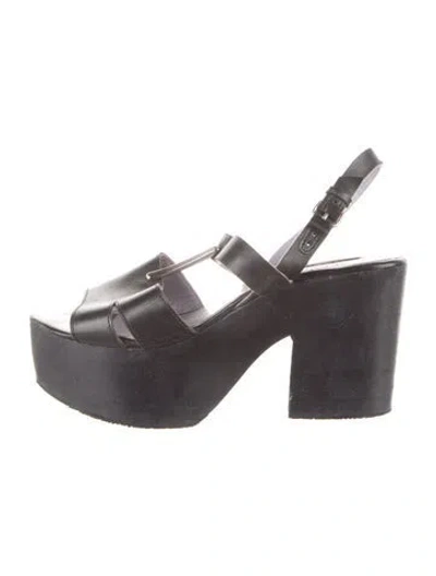 Pre-owned Opening Ceremony Leather Sandals In Grey