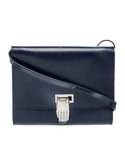 Pre-owned Opening Ceremony Leather Shoulder Bag In Blue