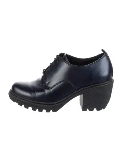 Pre-owned Opening Ceremony Leather Sneakers In Blue