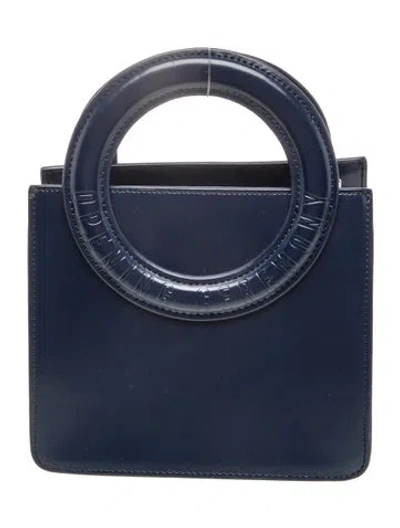 Pre-owned Opening Ceremony Leather Top Handle Bag In Blue