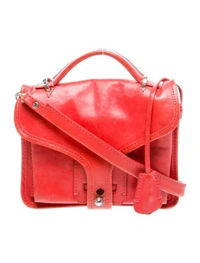 Pre-owned Opening Ceremony Leather Top Handle Bag In Red