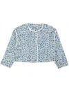 Opening Ceremony Blue Leopard Printed Quilted Jacket In Blue
