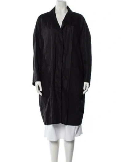 Pre-owned Opening Ceremony Linen Coat In Black