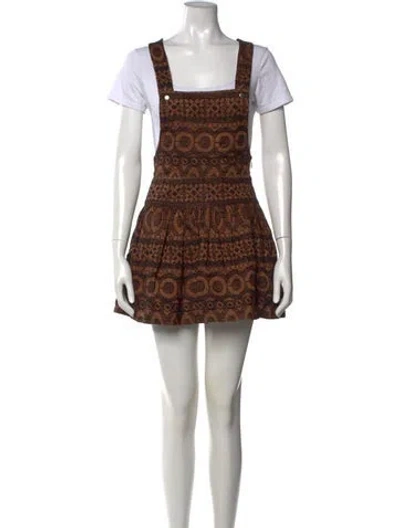 Pre-owned Opening Ceremony Linen Mini Dress In Multicolor