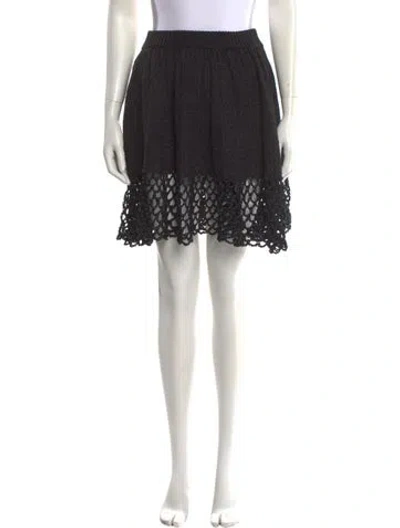Pre-owned Opening Ceremony Linen Mini Skirt In Black