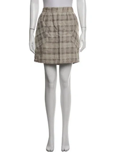 Pre-owned Opening Ceremony Linen Mini Skirt In Neutrals