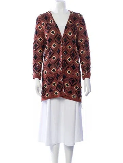 Pre-owned Opening Ceremony Linen Printed Sweater In Orange