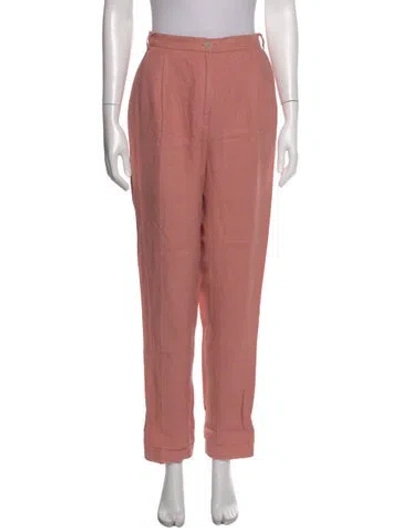 Pre-owned Opening Ceremony Linen Straight Leg Pants In Pink