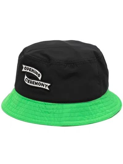 Opening Ceremony Logo-patch Bucket Hat In Green
