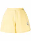 Opening Ceremony Logo-print Elasticated Shorts In Yellow