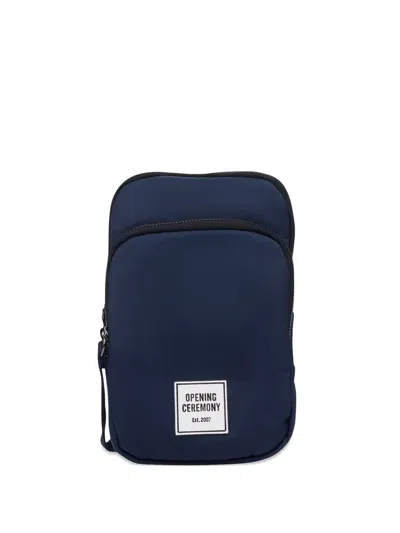 Opening Ceremony Logo-patch Cross Body Bag In Blue
